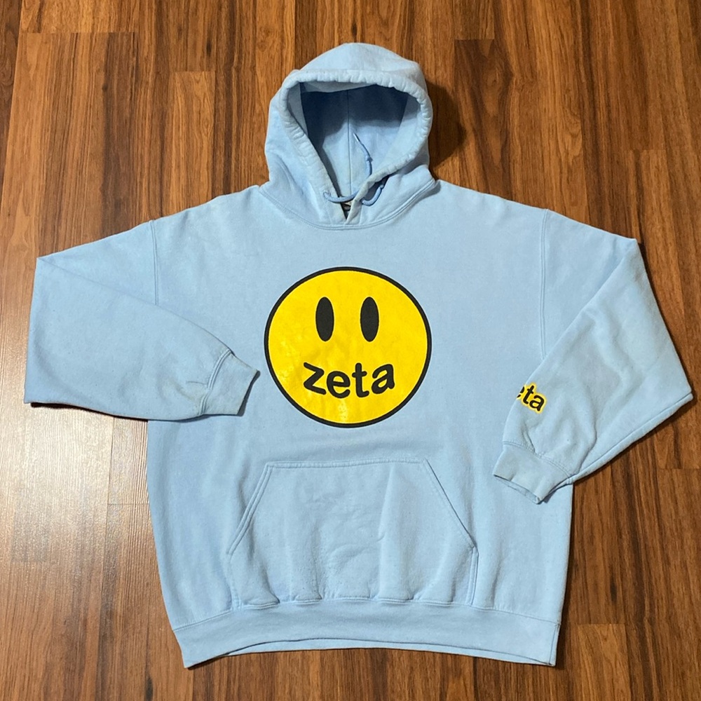 Zeta Smiley Logo Drew Tri Delta Sorority Tri-Delta Smiley Hoodie